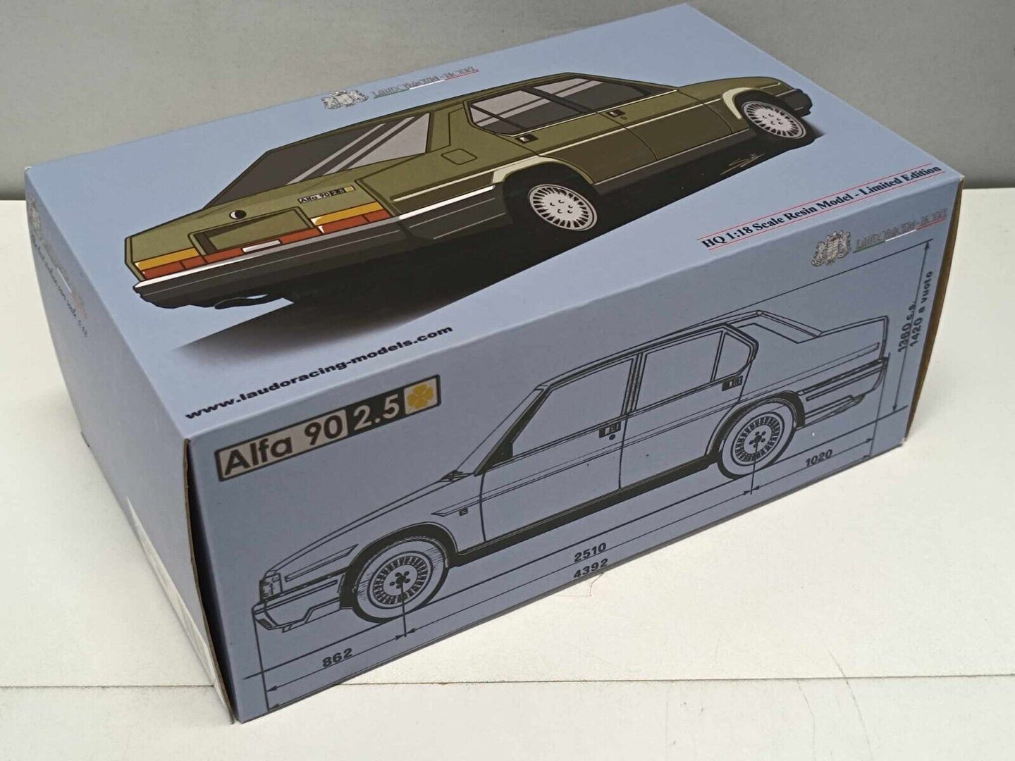 Alfa 90 2.5i Quadrifoglio Oro 1985 Opale Metallizzato Laudoracing 1:18 Usato