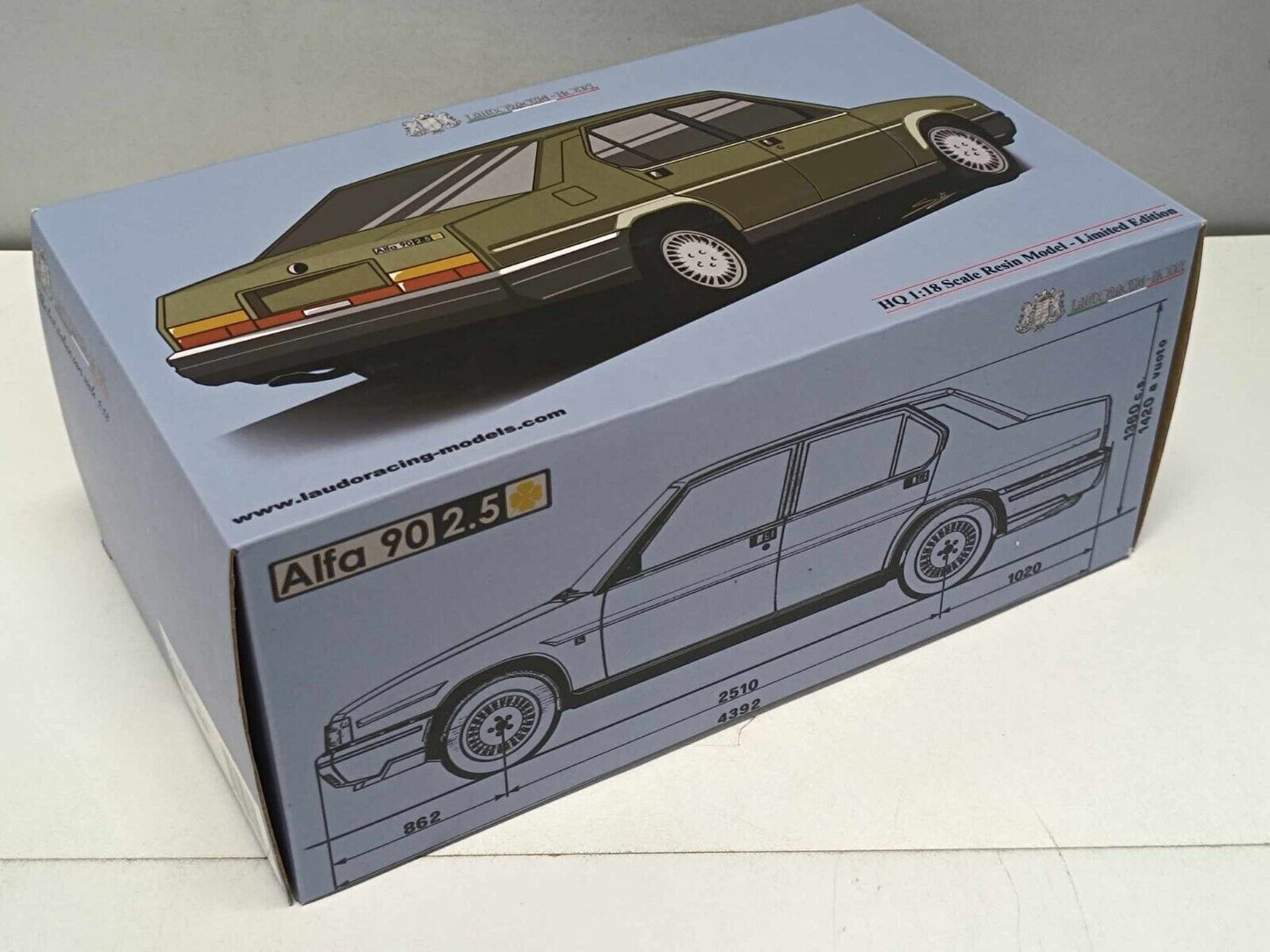 Alfa 90 2.5i Quadrifoglio Oro 1985 Opale Metallizzato Laudoracing 1:18 Usato