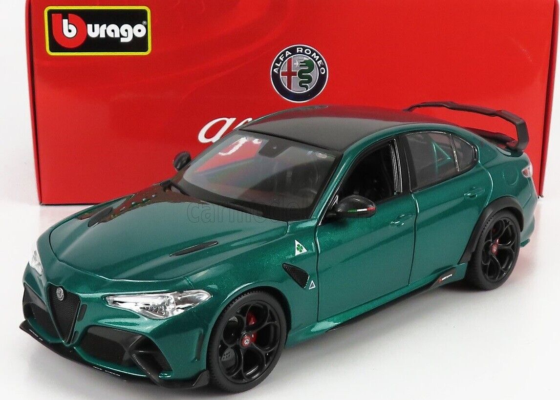 Alfa Romeo Giulia GTAm Verde Metallizzato 2020 Burago 1:18 Nuovo 1/18