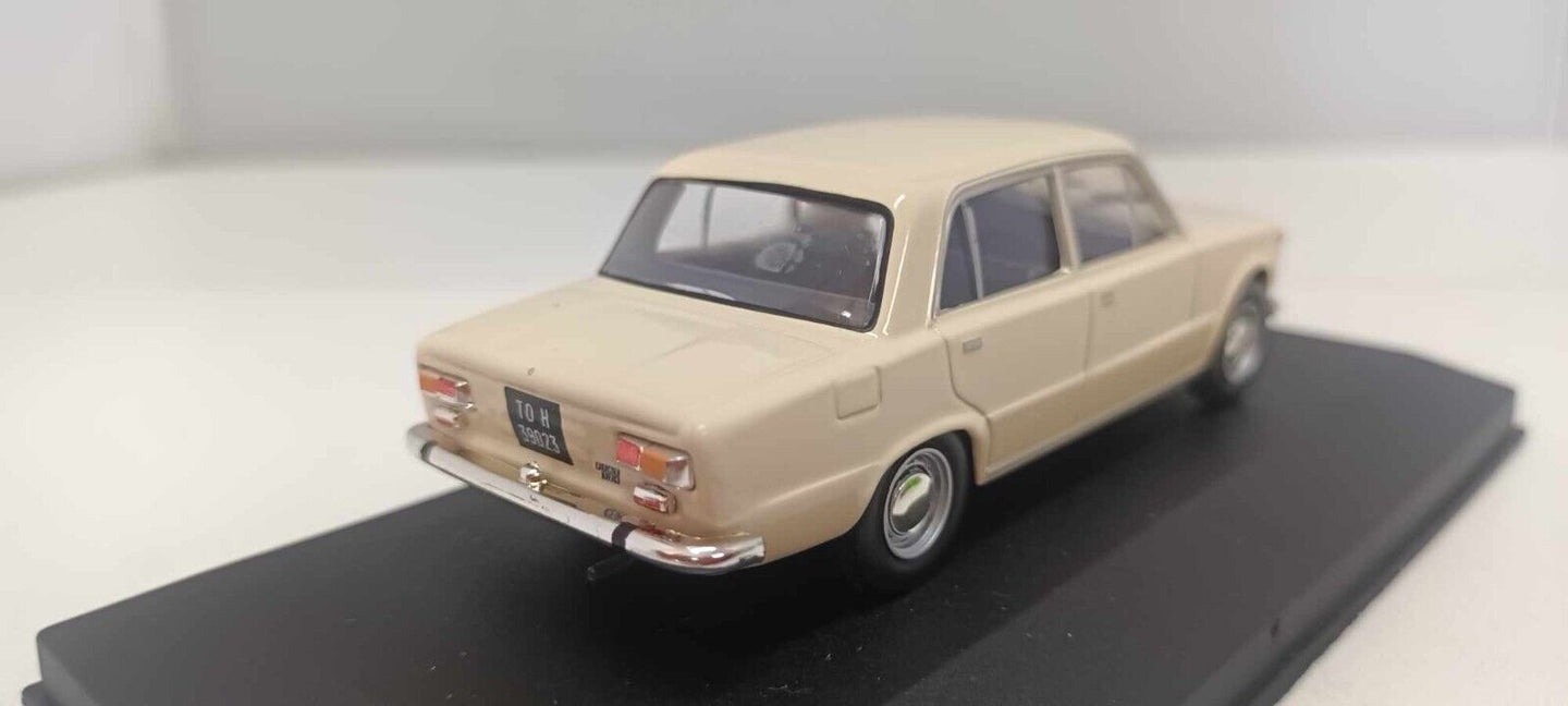 Fiat 124 L Berlina 1968 Beige Edicola 1:43 Usato + Teca Die Cast