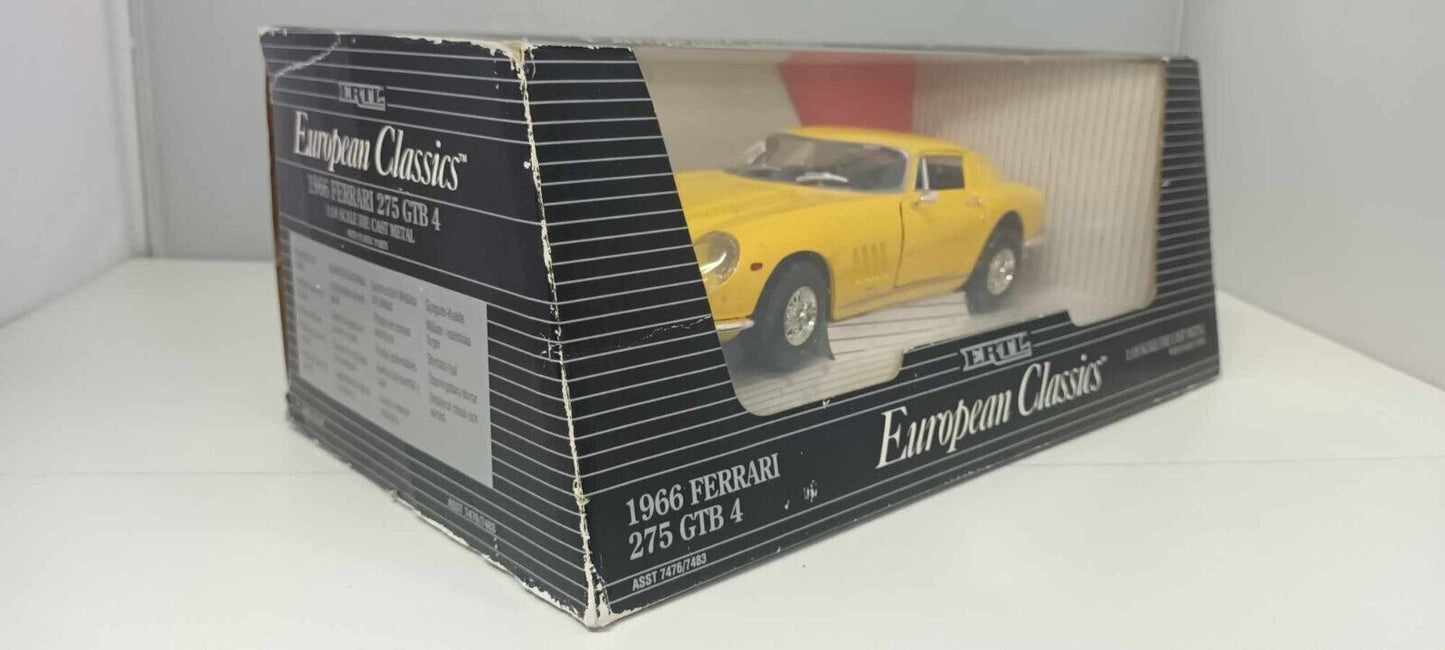 Ferrari 275 GTB 4 1966 ERTL European Classics 1/18 Giallo Yellow Usato + Box