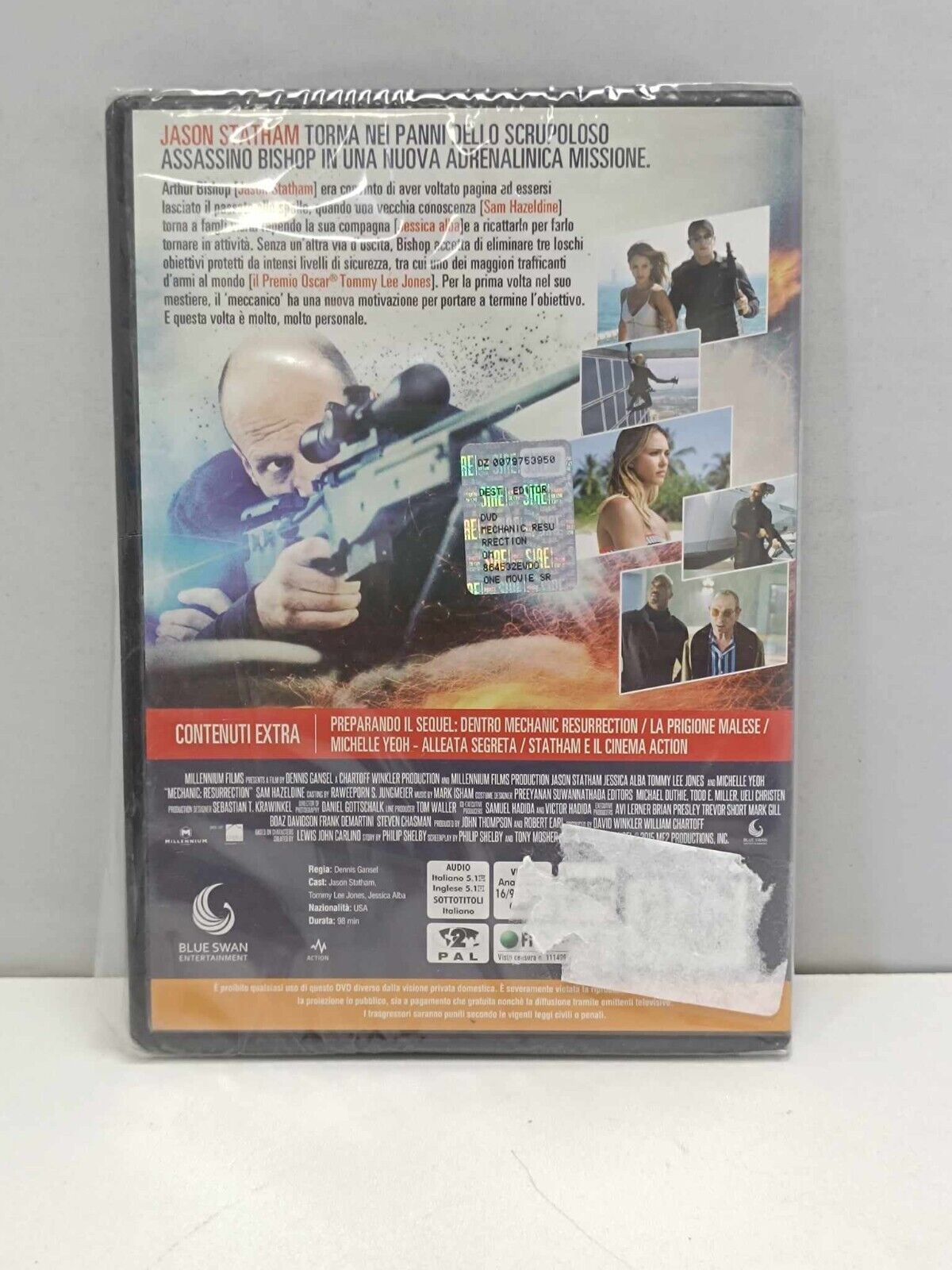 Mechanic Resurrection Film DVD Italiano Ita Nuovo Jason Statham