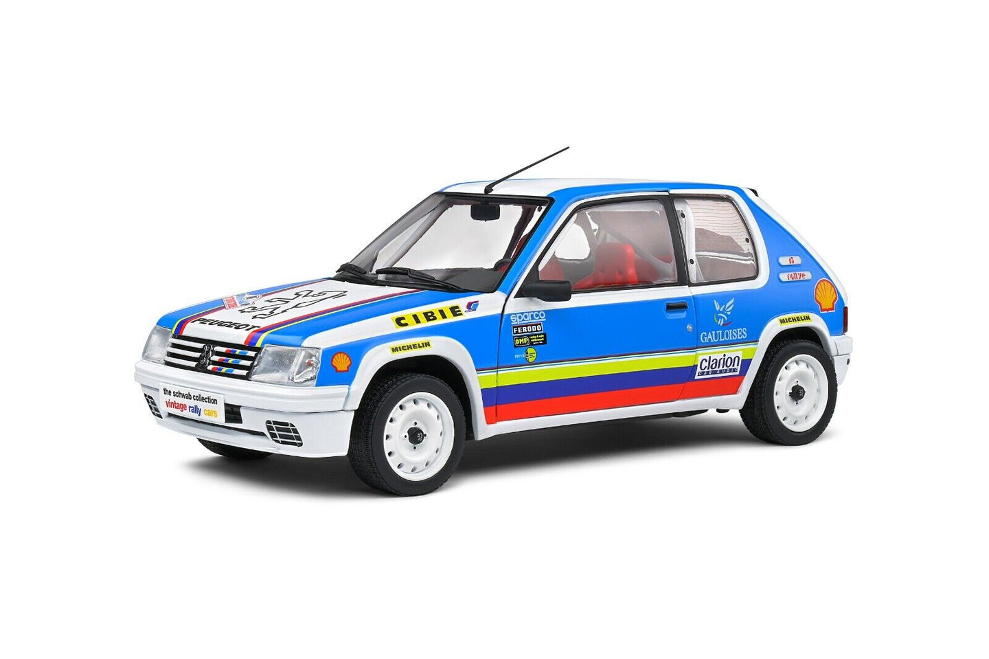 Peugeot 205 Rallye 1.9L Schwab 1990 Solido 1:18 Nuovo 1/18