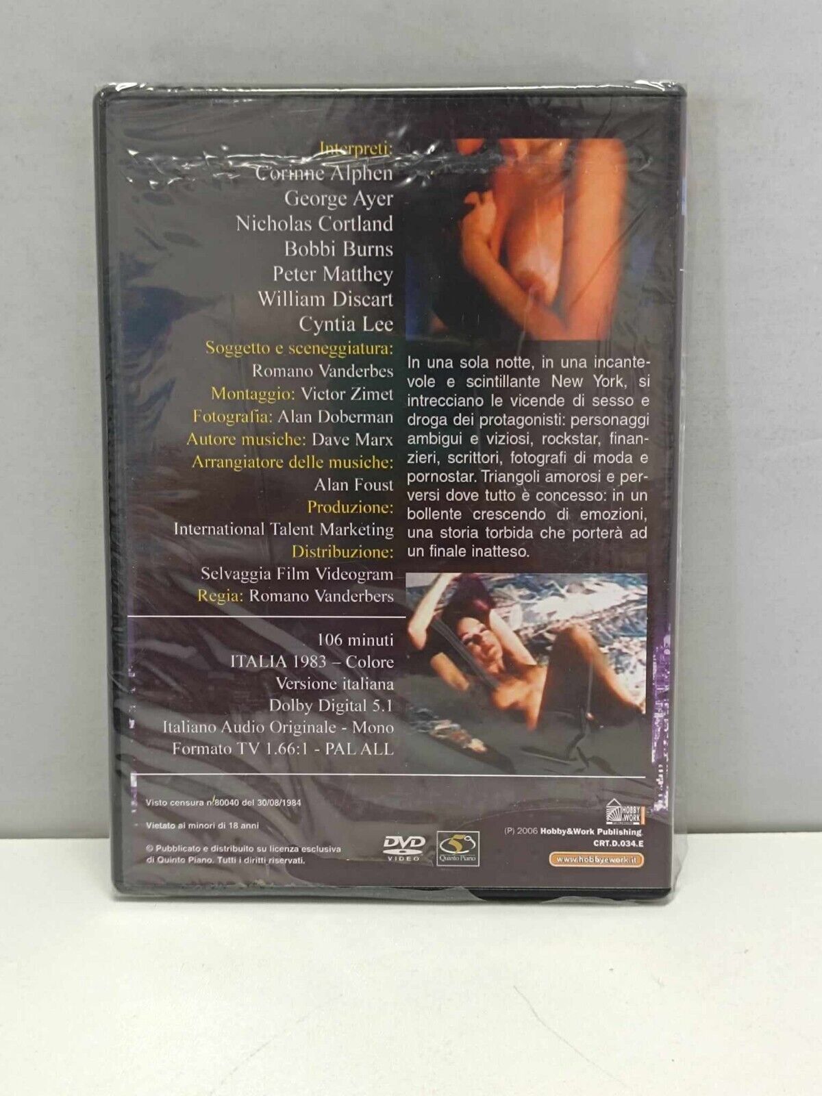 New York Nights Film DVD Italiano Ita Nuovo Fuori Catalogo Raro GM Shop 