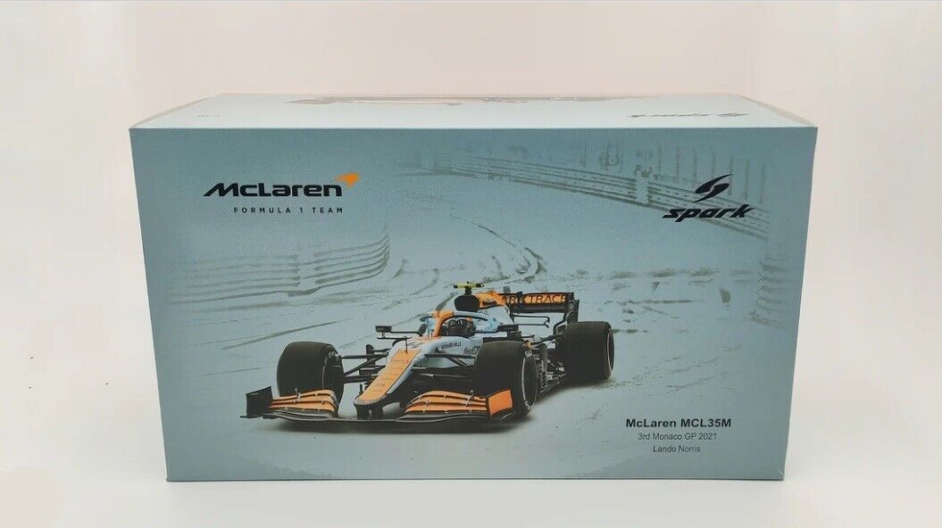 Formula 1 McLaren MCL35M 3rd Monaco GP 2021 Lando Norris #4 Spark 1:18 Nuovo