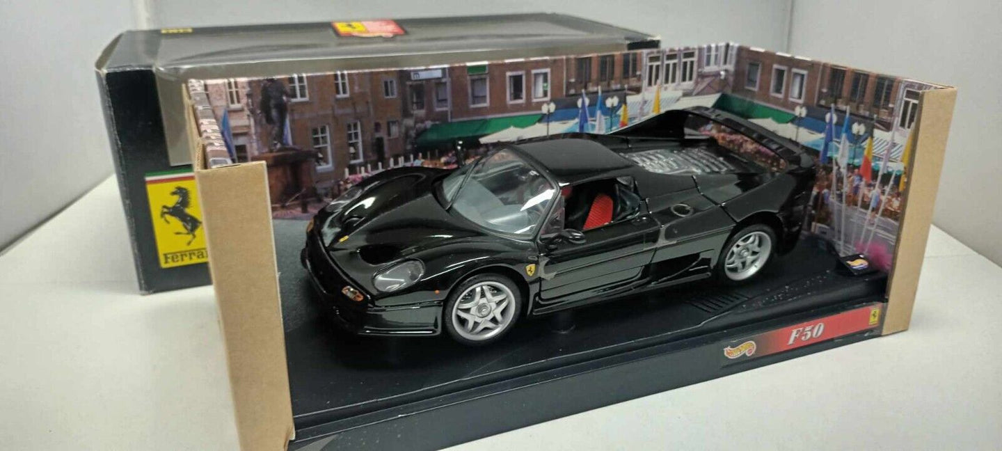 Ferrari F50 F 50 - 1995 Hard Top Nero Black Hot Wheels 1:18 Usato + Box 1/18