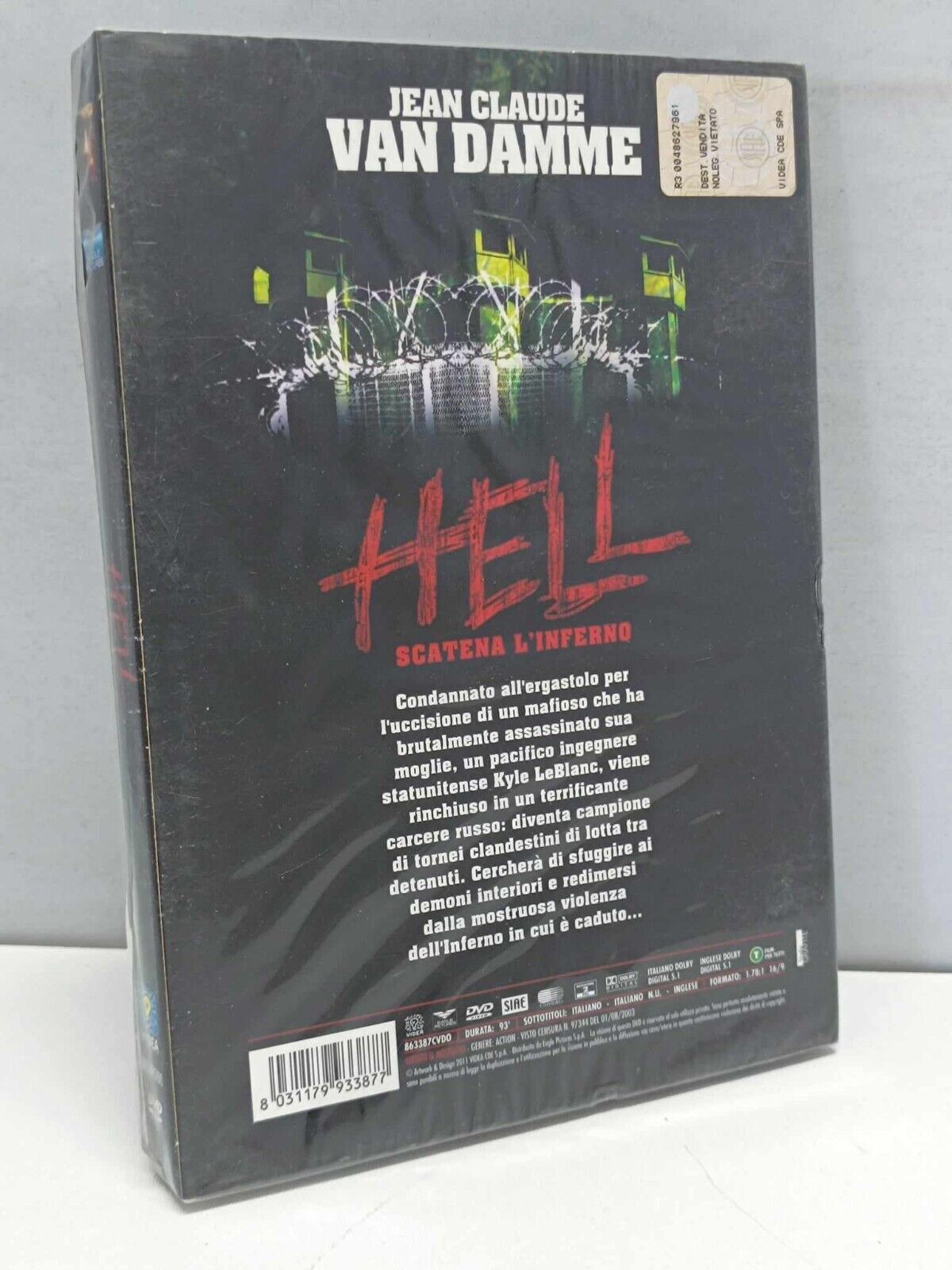 Hell Scatena L'Inferno Film DVD Italiano Ita Nuovo Jean Claude Van Damme