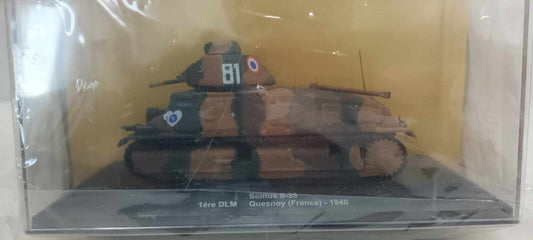Somua S-35 1ère DLM Quesnoy 1940 Carro Armato 1:43  Edicola Veicoli Militari