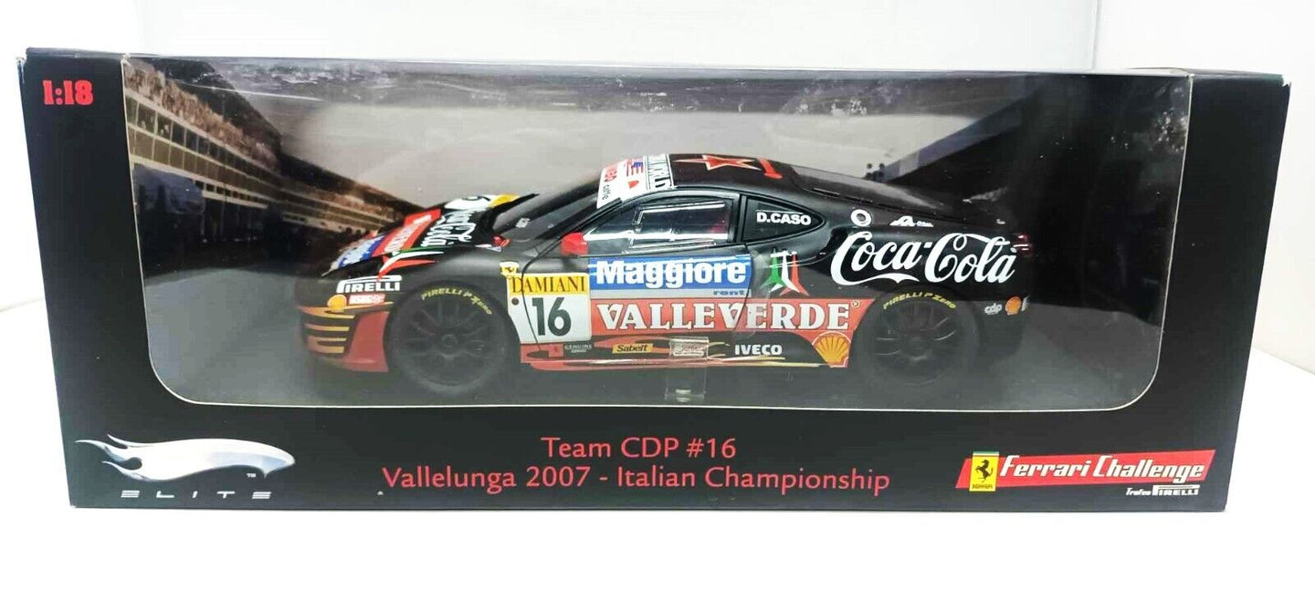 Ferrari F430 Team CDP #16 Vallelunga 2007 Hot Wheels Elite 1:18 Nuovo Die Cast
