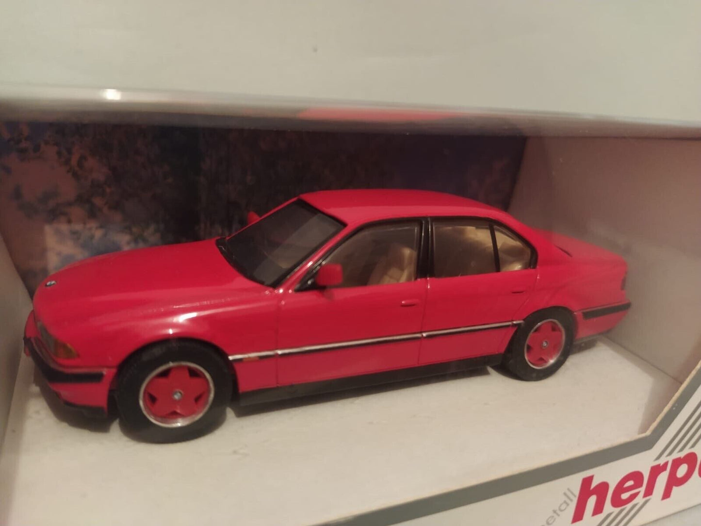 BMW 740i Alpina Brillant-Rot - Herpa 1:43 Very Rare - GM SHOP