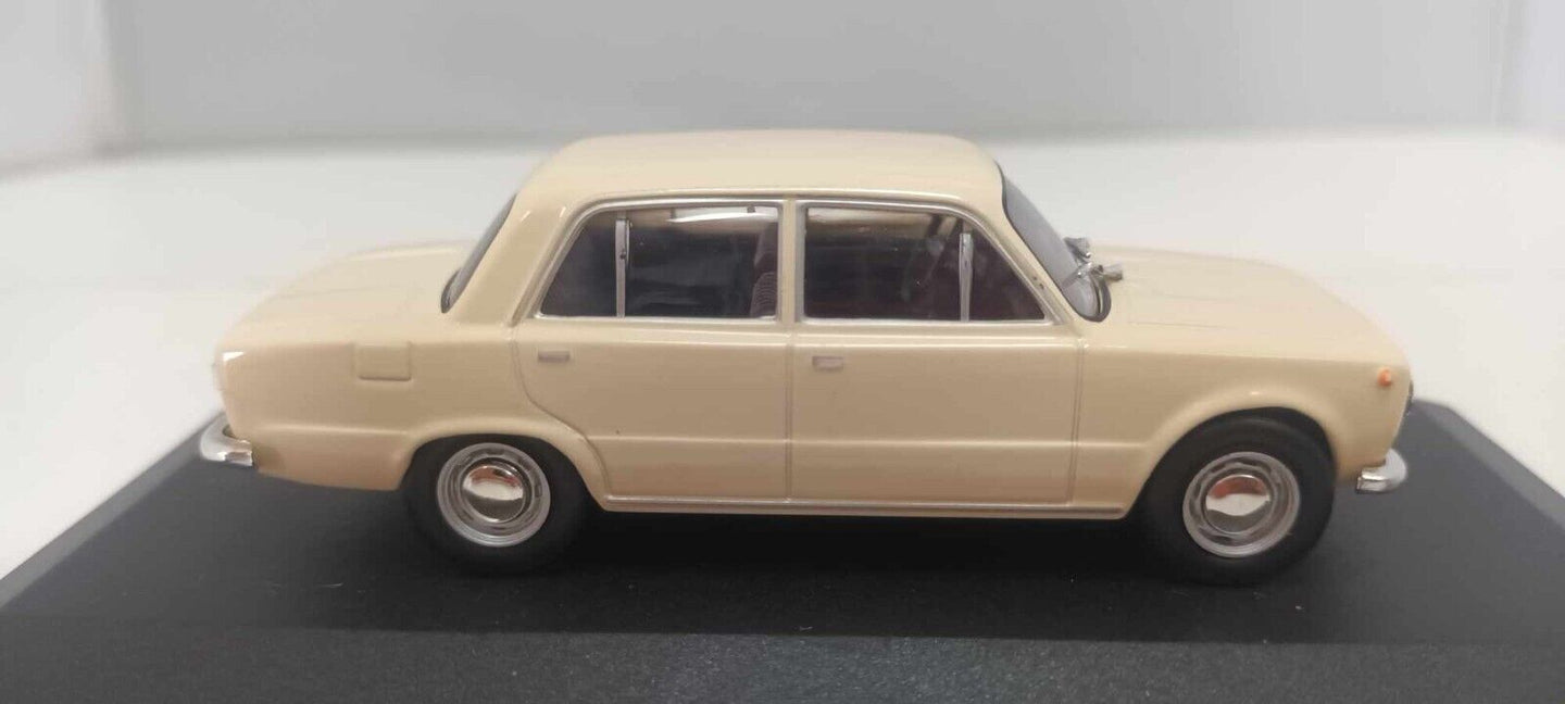 Fiat 124 L Berlina 1968 Beige Edicola 1:43 Usato + Teca Die Cast