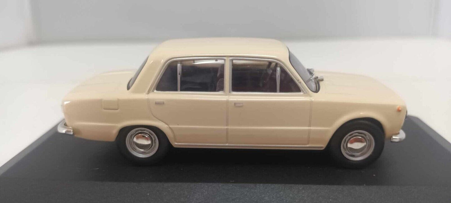 Fiat 124 L Berlina 1968 Beige Edicola 1:43 Usato + Teca Die Cast