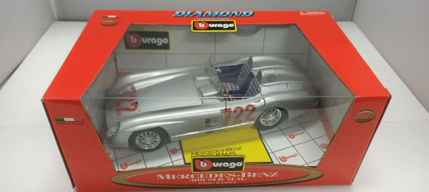 Mercedes - Benz 300 SLR M.M. #722 Burago Bburago 1:18 Made in Italy Usato 1/18