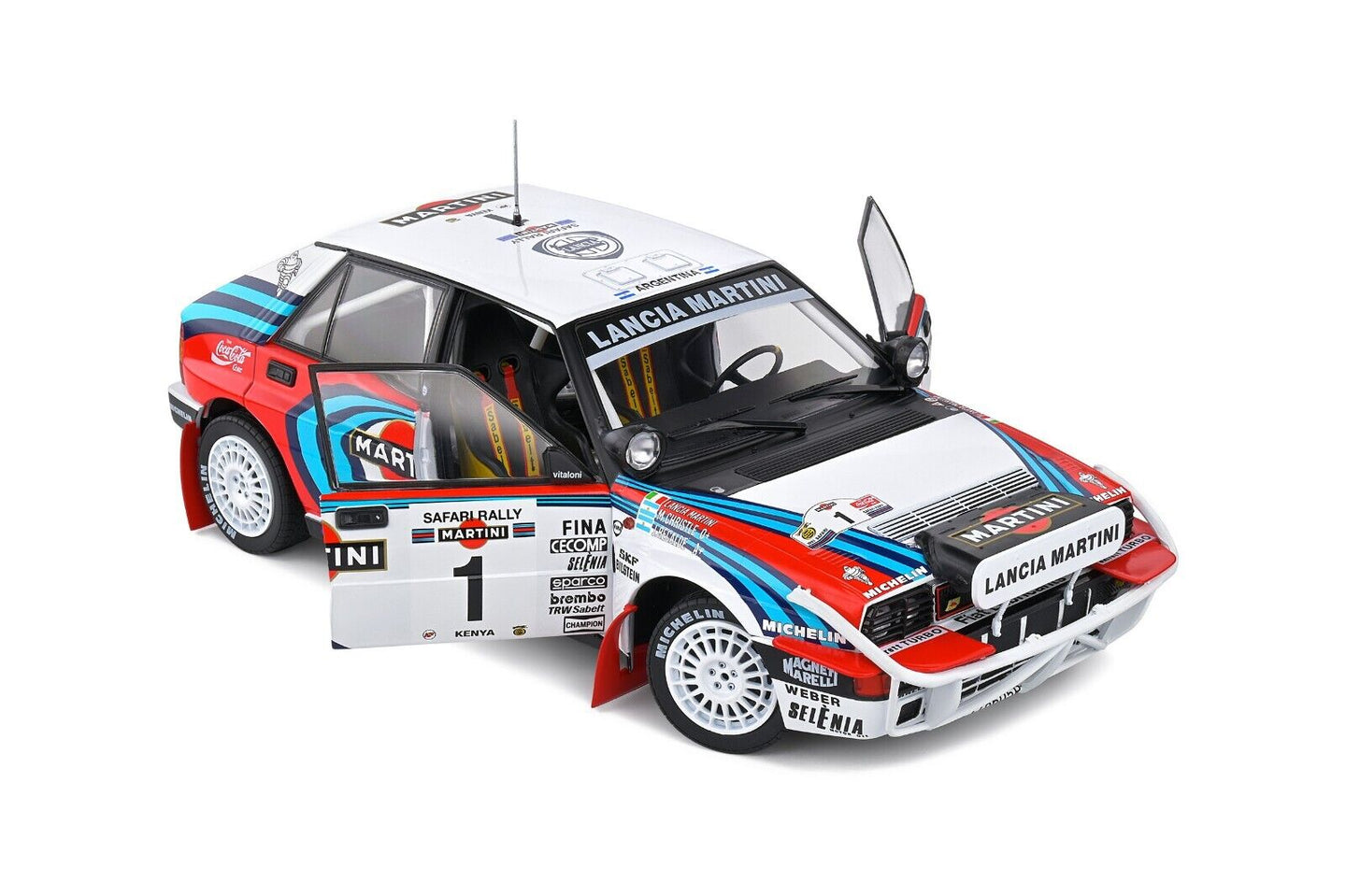 Lancia Delta HF Integrale Safari Rallye Kenya 1991 Recalde Christie Solido 1:18