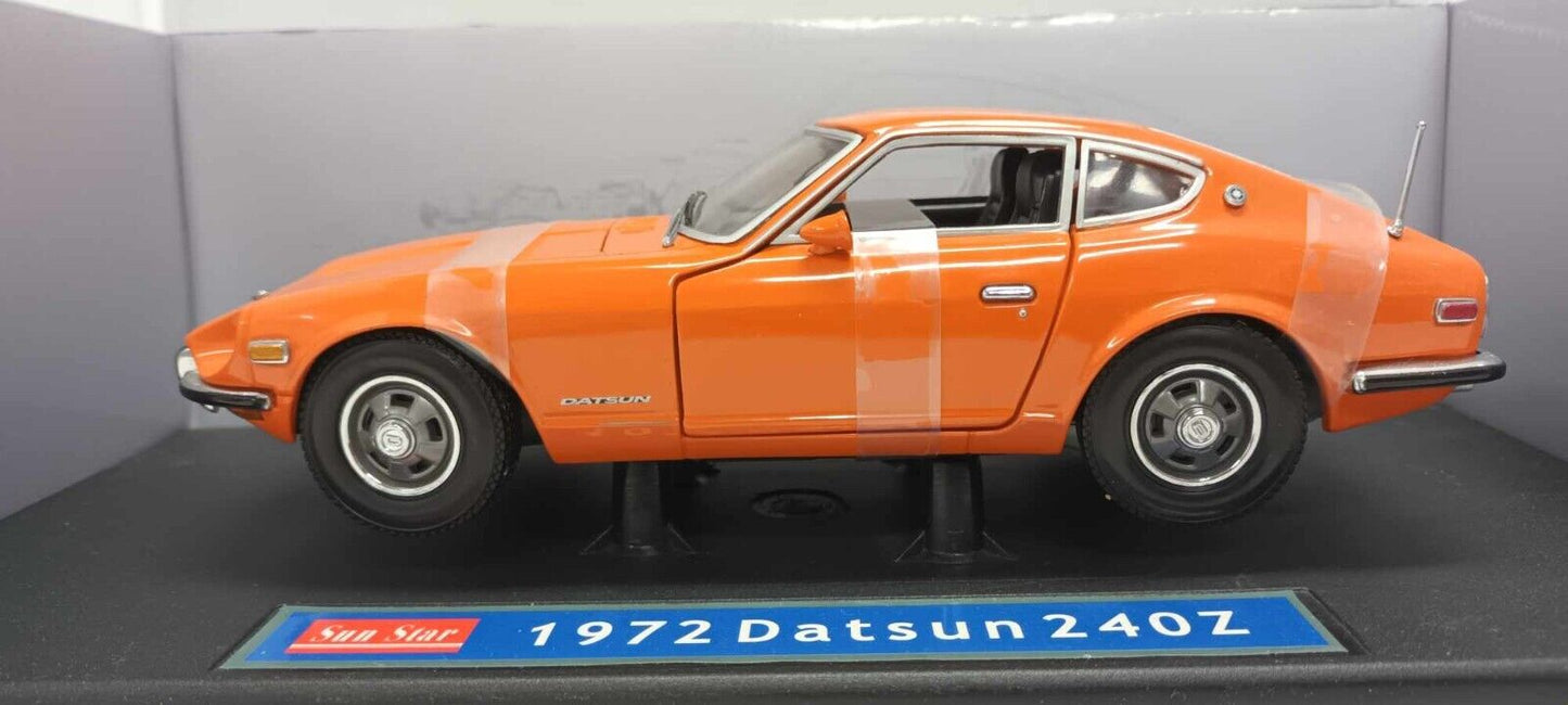 Datsun 240Z 1972 240 Z Sun Star 1:18 Arancione Orange Usato + Box GM Shop