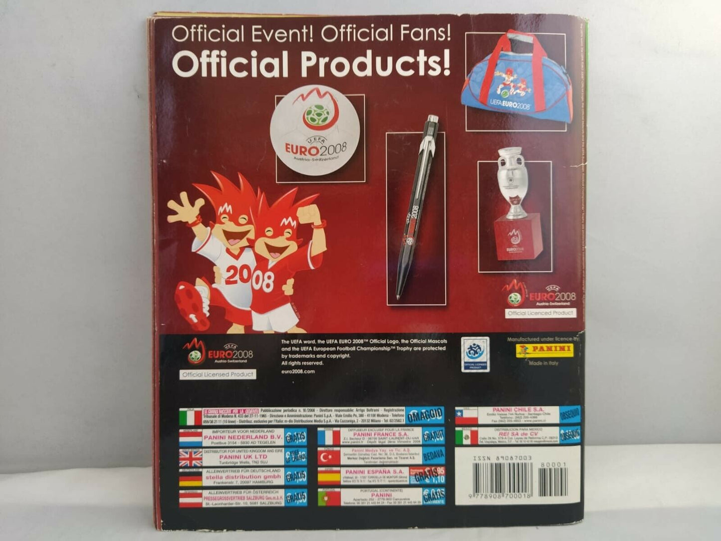 ALBUM CALCIATORI EURO 2008 AUSTRIA - SVIZZERA (NON COMPLETO)