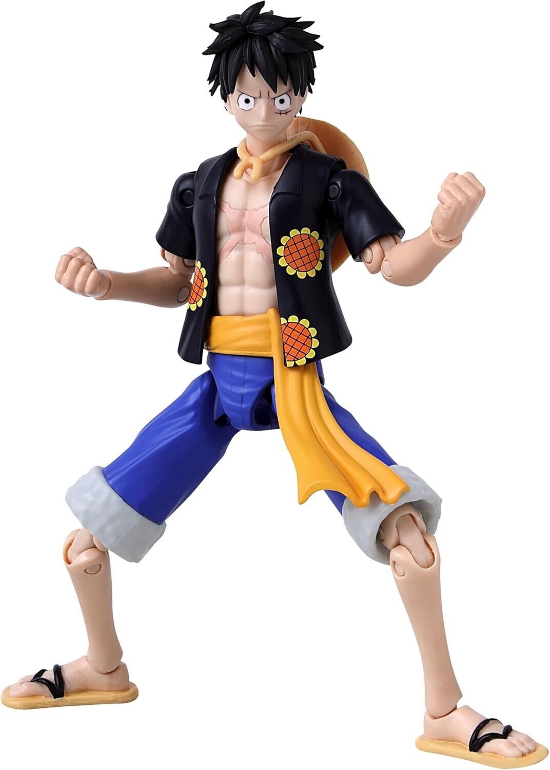 One Piece Monkey Luffy Dressrosa Action Figure Bandai Namco Anime Heroes Nuovo