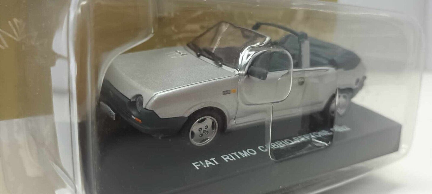 Fiat Ritmo Cabrio Bertone 1982 Silver Edicola Deagostini 1:43 Usato + Blister