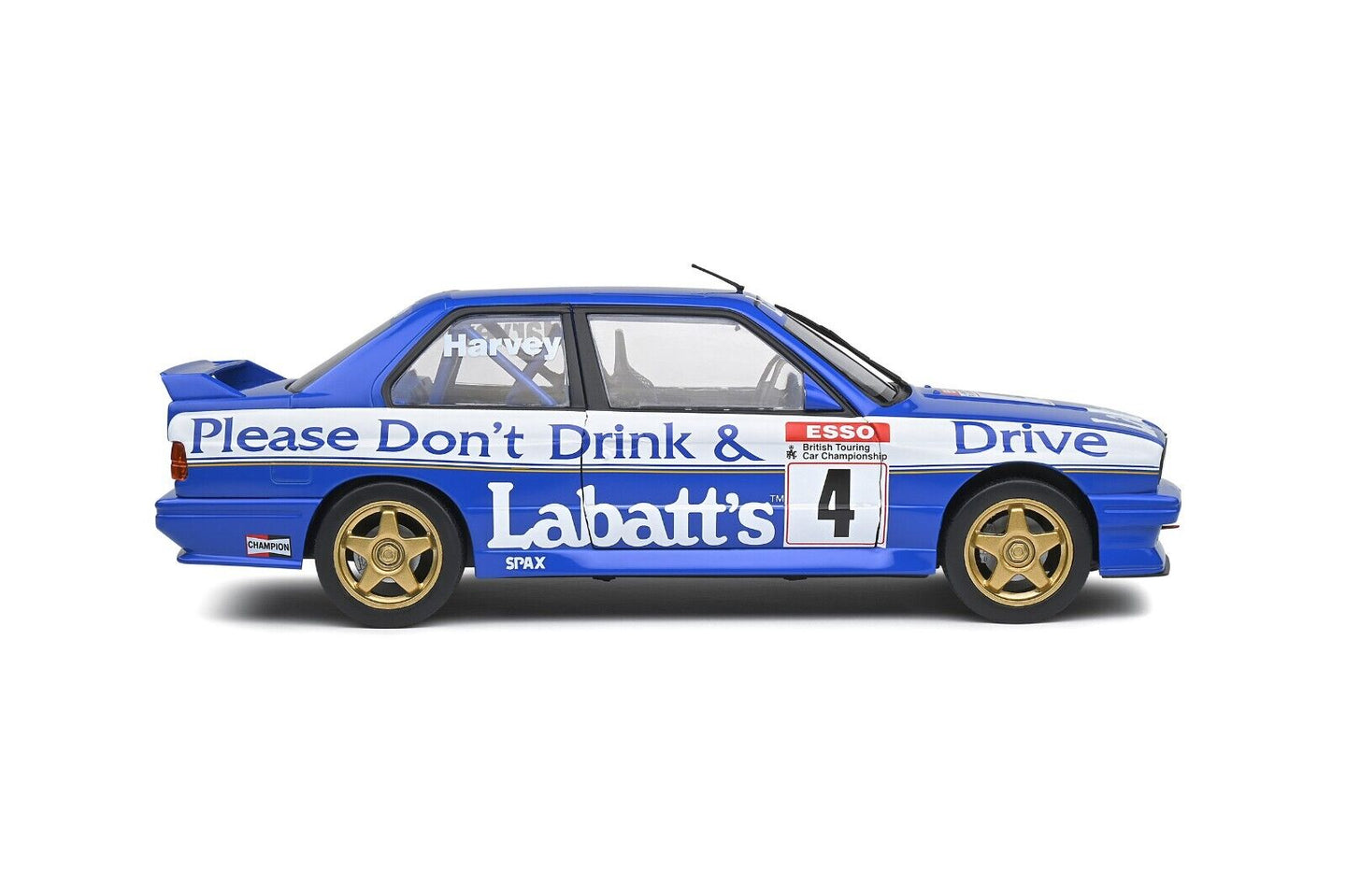 BMW E30 M3 BTCC 1991 Harvey #4 Livrea Labatt's Solido 1:18 Nuovo 1/18