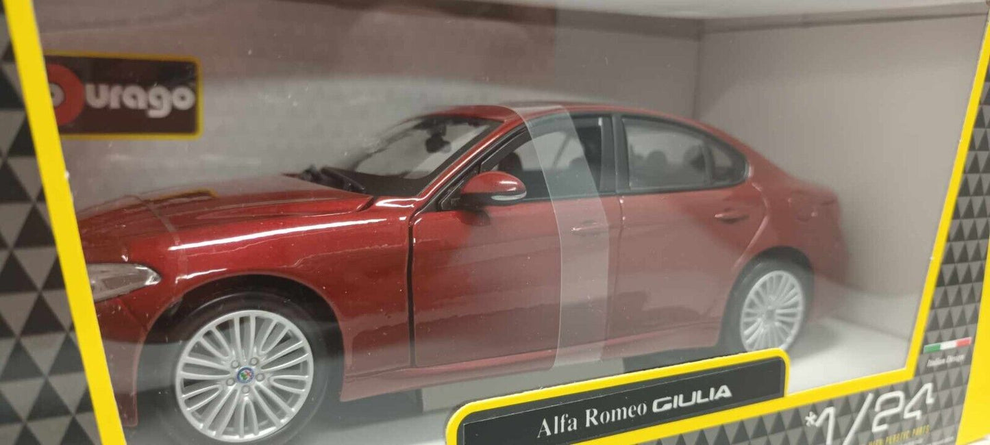ALFA ROMEO GIULIA - BURAGO 1:24 BORDEAUX NUOVO