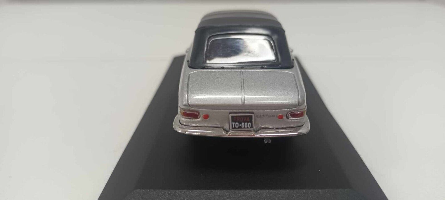 Fiat 2300 S Cabriolet Starline Models 1:43 Silver Usato + Teca + Basetta
