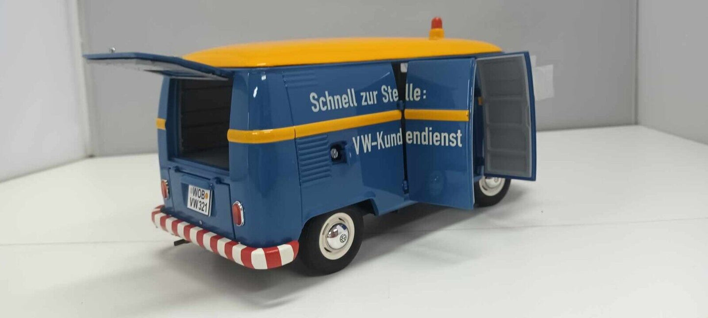 Volkswagen T1 b Kastenwagen VW-Kundendienst Servizio Clienti Schuco 1:18 Usato