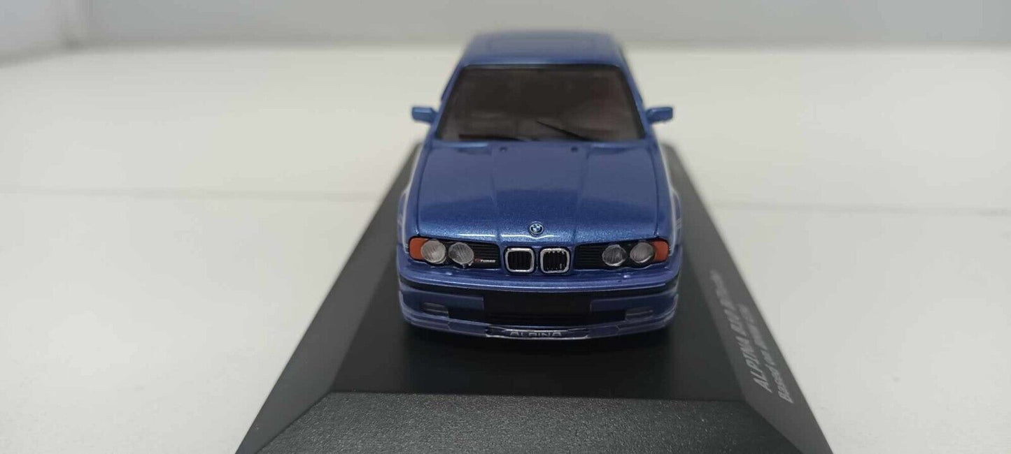 BMW E34 Alpina B10 Biturbo Solido 1:43 Blu Metallizzato Blue Met Usato + Box