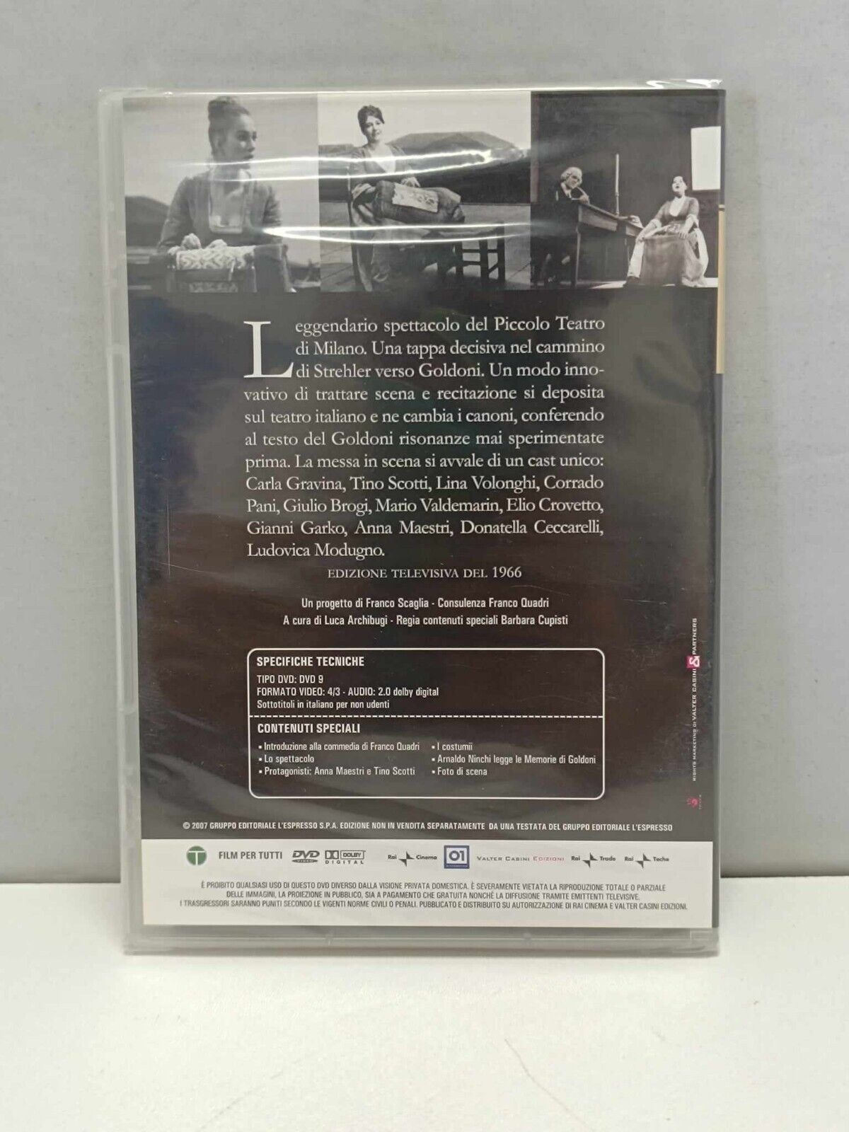 Le Baruffe Chiozzotte Film DVD Italiano Le Commedie Di Carlo Goldoni Nuovo