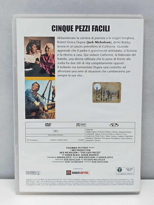 Cinque Pezzi Facili Film DVD Italiano Jack Nicholson Ita Usato