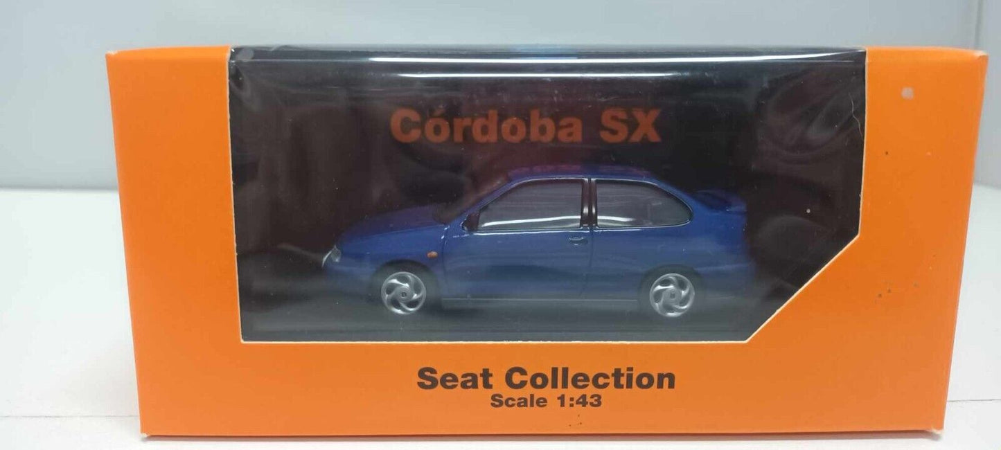 Seat Cordoba SX 1999 Herpa Seat Collection 1:43 Blu Metallizzato Usato + Teca