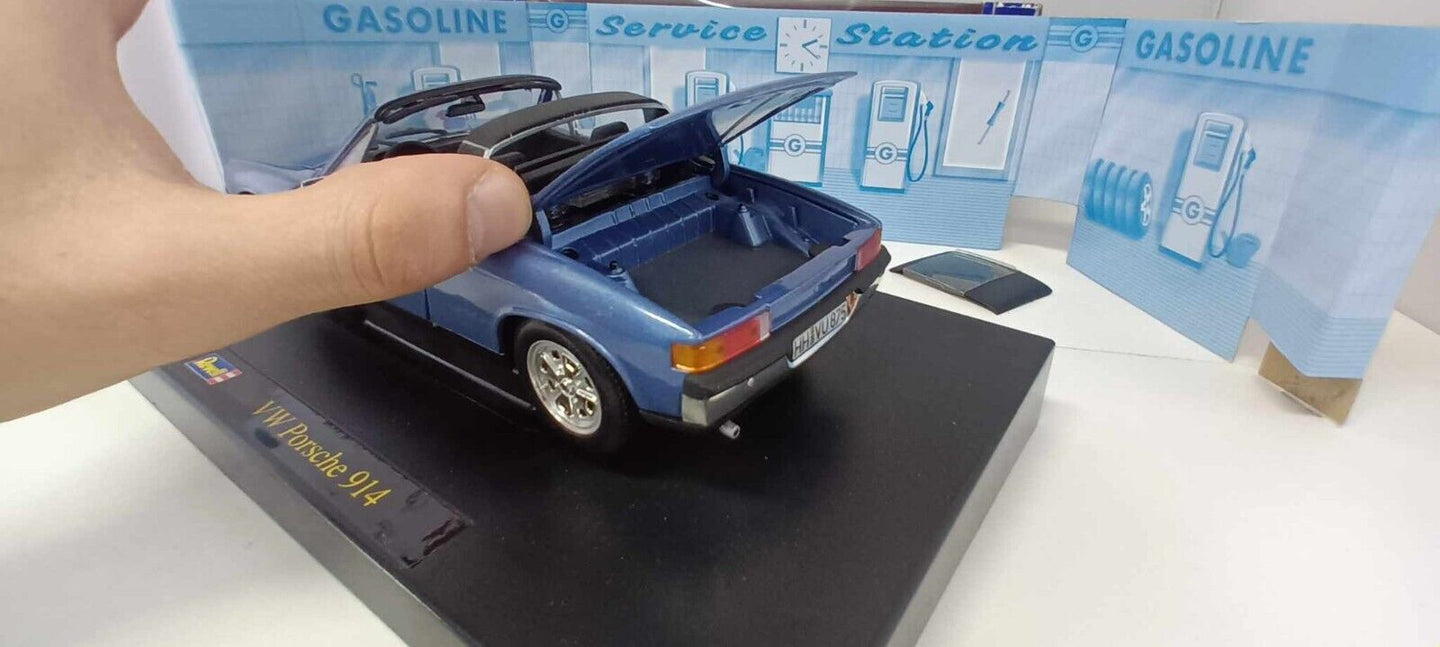 VW Porsche 914/6 Revell 1/18 Blu Metallizzato Blue Usato + Box Rara Very Rare