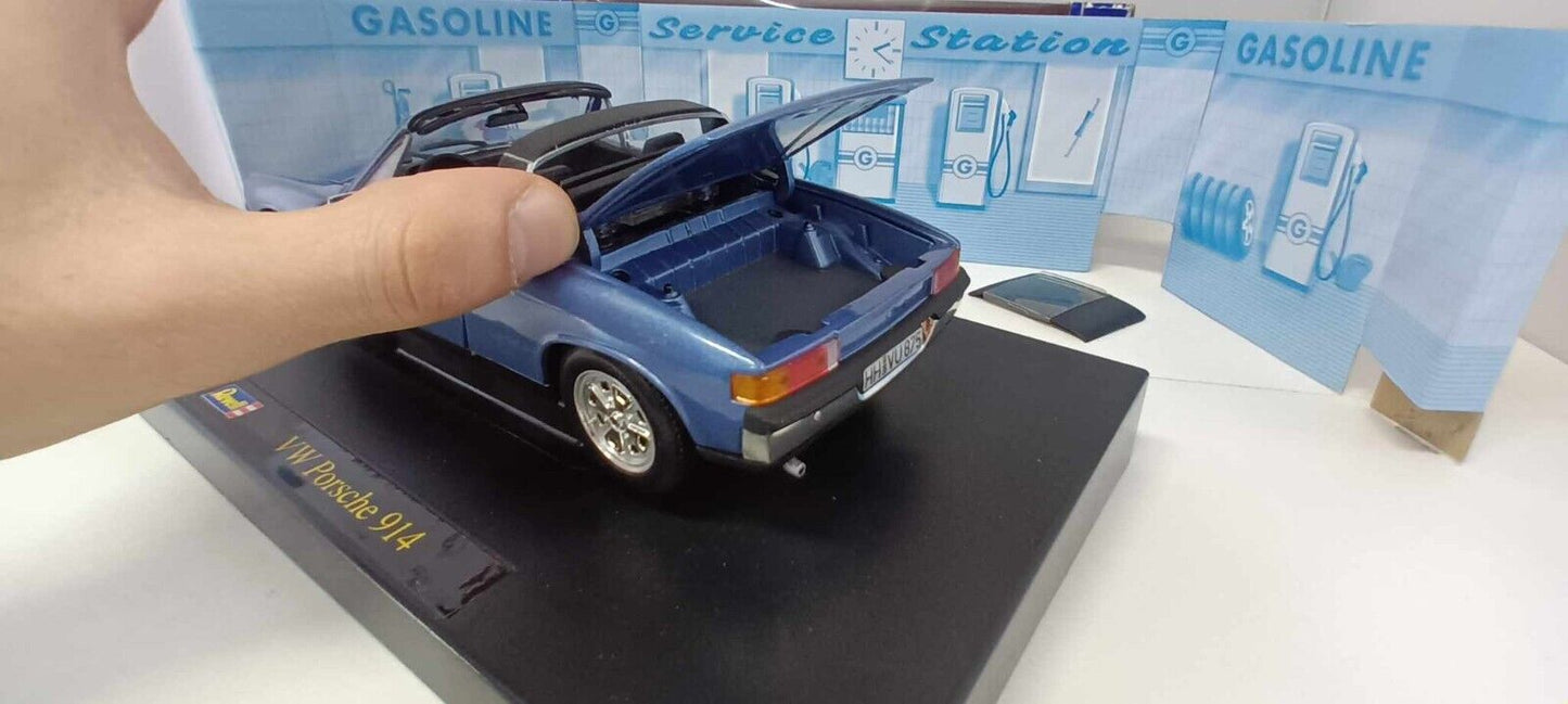VW Porsche 914/6 Revell 1/18 Blu Metallizzato Blue Usato + Box Rara Very Rare