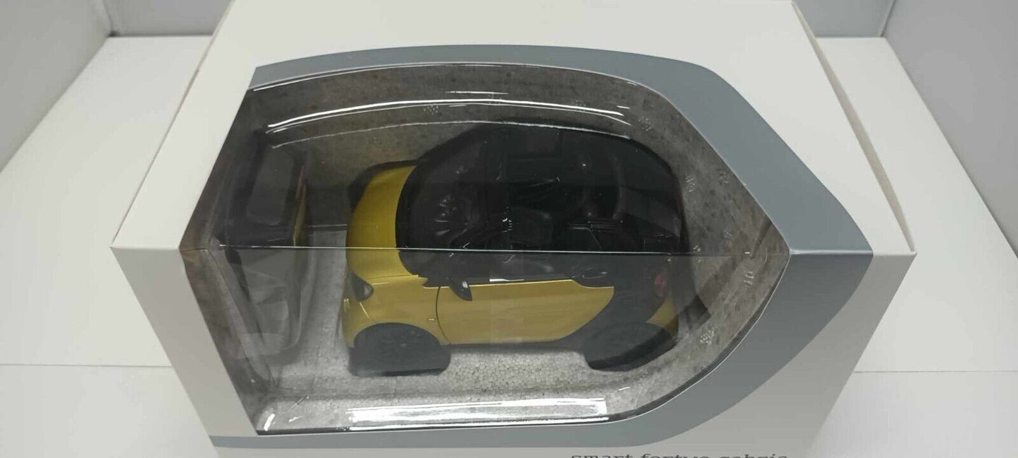Smart Fortwo For Two Cabrio 2014 Norev 1:18 Black To Yellow Dealer Edition Nuovo