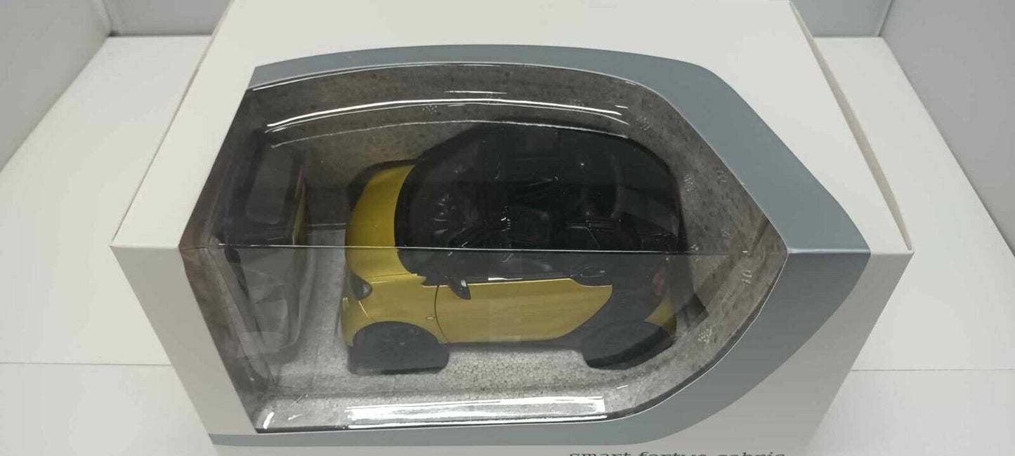 Smart Fortwo For Two Cabrio 2014 Norev 1:18 Black To Yellow Dealer Edition Nuovo