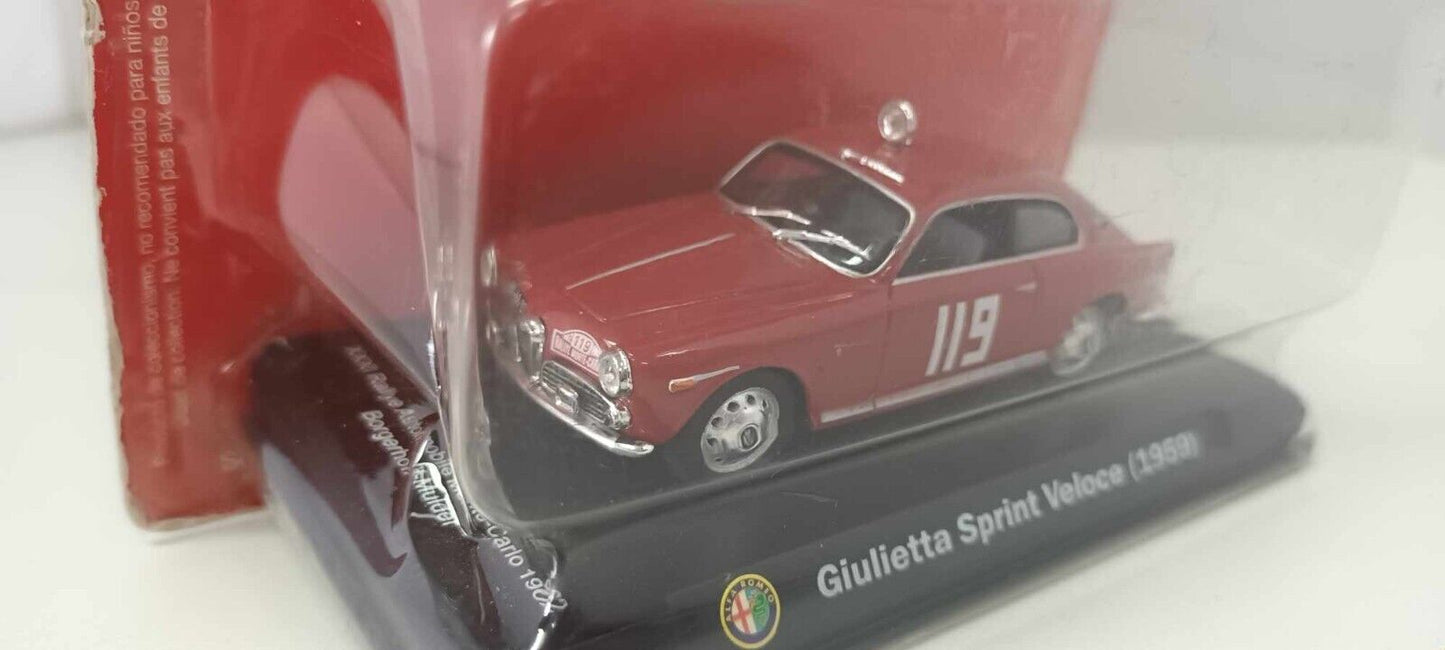 Alfa Romeo Giulietta Sprint Veloce 1959 Rallye Monte Carlo #119 Edicola 1/43