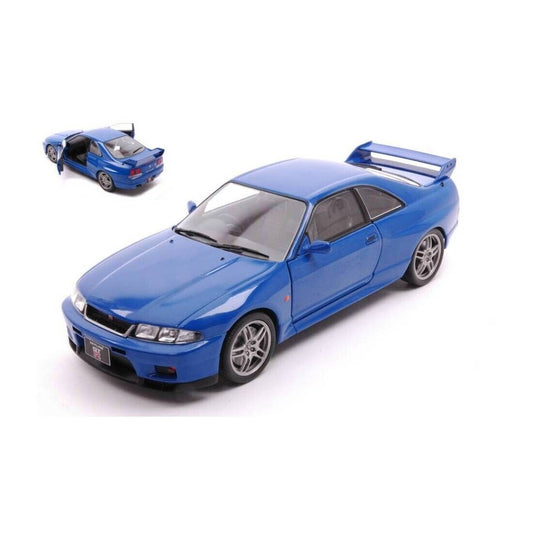 Nissan Skyline GT-R R33 Blu Blau 1997 Whitebox 1:24 Nuovo 1/24