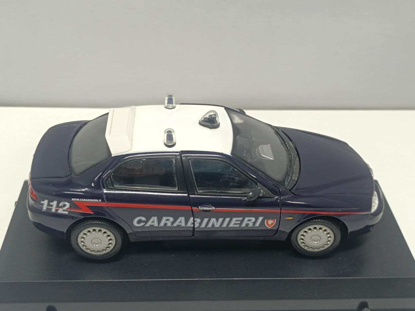 Alfa Romeo 156 Carabinieri Police 1998 Cararama Hongwell 1:24 Usato + Basetta