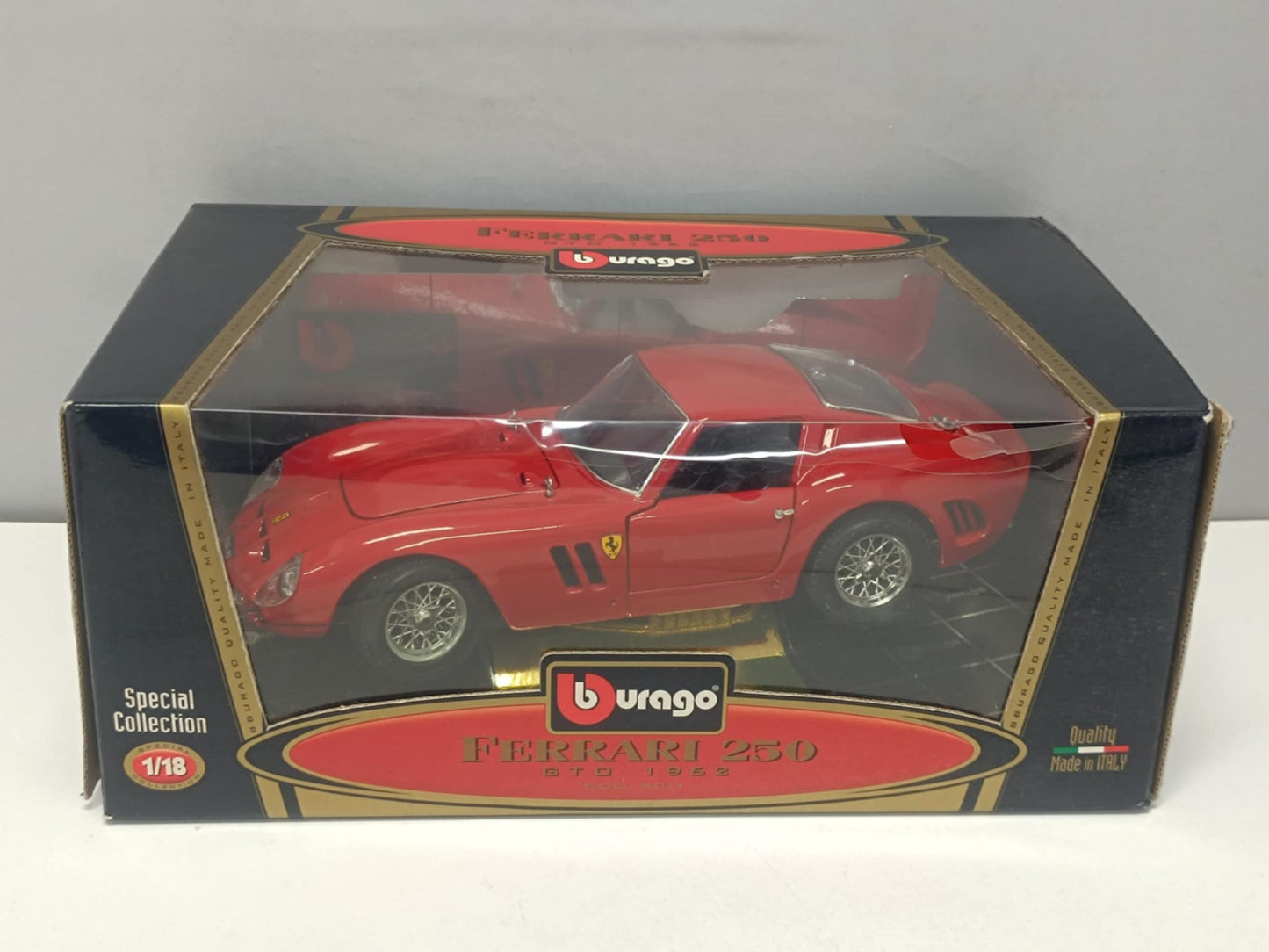 Ferrari GTO 1962 Rosso Red Burago Bburago 1:18 Usato 1/18 Made in Italy
